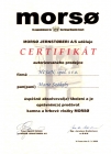 Certifikát - Morso kamna